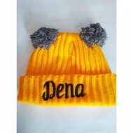 Pompom beanie, baby beanie, children's beanie, name beanie