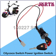 JKRTK Citycoco Key Switch Power Ignition Switch For Electric Scooter Universal Accessorie With Base 