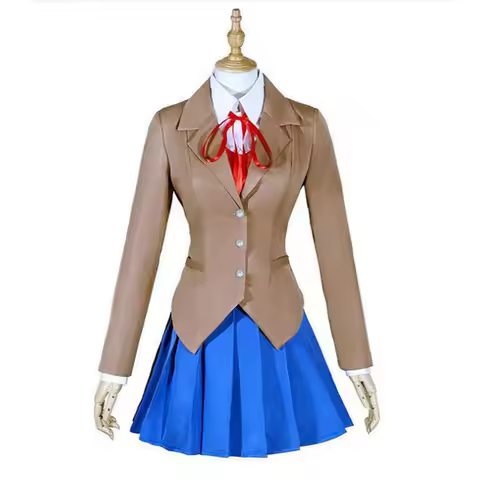 Game Natsuki Cosplay Costumes Doki Doki Natsuki School JK Uniforms Literature Club! DDLC Halloween C