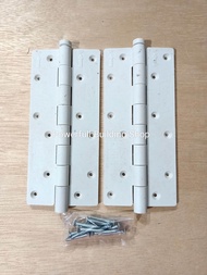 Engsel pintu kamar mandi PVC Putih 6" / Engsel PVC 6inch