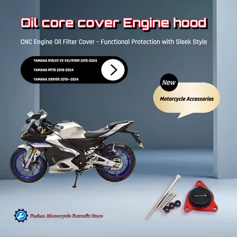 For YAMAHA R15 V2 V3 V4 MT15 XSR155 Motorcycle Modifications Accessories R15M Oil core cover Engine