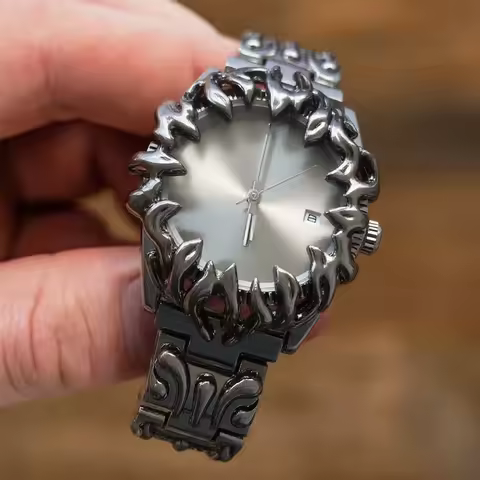 Y2K Alabaster Industries Quartz Watch Men Demon Claw Case Hot Medieval Unique Creative Men's Watches