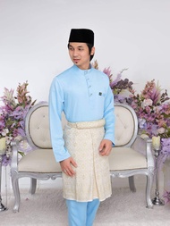 BAJU MELAYU BABY BLUE BAJU MELAYU BIRU LEMBUT BAJU MELAYU CUTTING MODEN BAJU MELAYU EXCLUSIVE