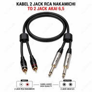 Audio Cable 1mtr-5mtr Jack RCA Nakamichi Male To Akai 6.5mm Male