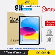 【2 PCS】LUCKY SAMBO iPad Screen Protector - Tempered Glass (Clear/Matte/Blue Light) for 7/8/9th Gen, Air 4/5, Pro 11/12.9