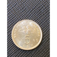 Malaysia 5 cent (random year) real coin 5 cents