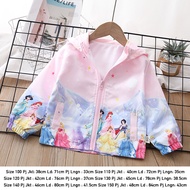 LNR Shop Jaket Anak Perempuan Dengan Topi Motif Unicorn Princess Snow White Cinderella Aurora Belle