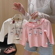 Girls Long Sleeve Top Autumn Lace Bow 80-120 Size HJP1