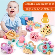 7pcs-Newborn Baby Soft Rubber Baby Rattle Hanging Toys Playset For Newborn Teether Infant Baby Toys 