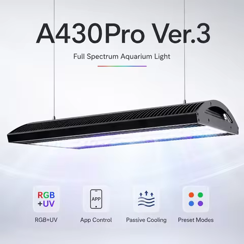 WEEK AQUA A430Pro 120W RGB+UV Full Spectrum LED Plant Light Bluetooth Dimmable Timer Planted Tank Aq