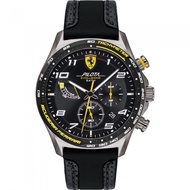 Scuderia Ferrari 0830718 Pilota Evo Quartz Chronograph Black Dial Black Silicone Strap Men's Watch