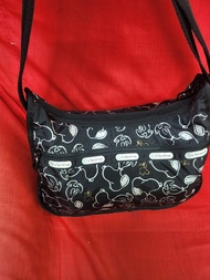 Peanuts x LeSportsac "Snoopy Shuffle Black" Classic Hobo Bag.
