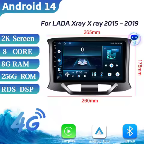 For LADA Xray X ray 2015-2019 Car Radio Multimedia Android Navigation Wireless BT Carplay Car System