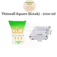 1 PAK THINWALL BOX 500ML 650ML 750ML 1000ML 1500ML 2000ML 3000ML RECTANGLE SQUARE PERSEGI PANJANG KO