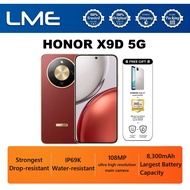 [MY Set] HONOR X9d 5G Smartphone 24(12+12)GB+256/512GB 108MP OIS+EIS | OLED | 8300 mAh Reverse Charg