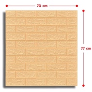 Wallpaper Dinding 3d foam motif bata cream Zw7