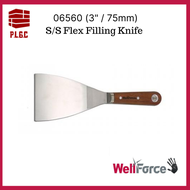 WellForce 06560 ( 3inch/75mm ) S/S Flex Filling Knive / Putty Knive / Scraper