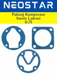 (1 Set isi 3) Paking Kompresor Lakoni 0.75 Gasket Kompresor Pompa Lakoni Imola 0.75 Paking Pompa Lak