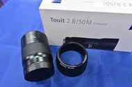 新淨帶盒 Zeiss 50mm F2.8 Macro touit for Sony E 50mm微距鏡 半幅機用 輕巧設計 A6600 A6400 ZVE10