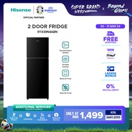 [FREE Installation] Hisense 2 Door Inverter / Top Mount Refrigerator 两门冰箱 (420L) Black - RT439N4ABN