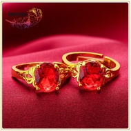 รูปแบบล่าสุด!! แหวนพลอย แหวนทับทิมแท้ แหวนทอง ลายแสตมป์ แหวนพลอยของแท้ ทับทิม พม่า แท้ แหวนหยกนำโชค แหวน1กรัมทองแท้ แหวนทองปลอมสวย แหวนหมั้น ของแท้ 100% แหวนปรับขนาดได้ทองแท้ 18k Saudi Gold แหวนทองเงา แหวนหมั้นผู้หญิง