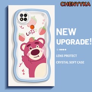 CHENYYKA Casing Ponsel untuk Xiaomi Redmi 9C NFC Redmi 8 9A 10C 8A 9T Casing Lotso stroberi beruang berwarna-warni Kesing bergelombang wadah HP guncangan penutup silikon Case