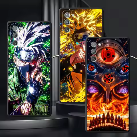 Black Case for Samsung Galaxy Note 20 Ultra 5G 10 Plus 9 TPU Phone Cover Uzumaki Naruto Hatake Kakas