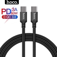 Dây sạc 2 đầu type c 100W HOCO dài 1m 2m - Cáp bọc dù typec to type c samsung xiaomi và laptop .. ho