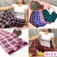 Checkered Cotton Pajama Pants For Women SleepWear