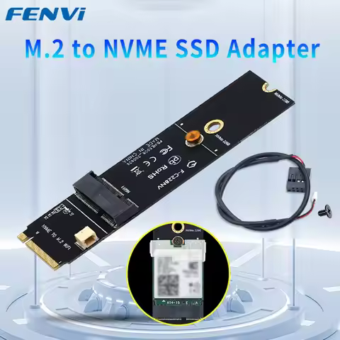 FENVI NGFF M.2 A+E Key To NVMe PCI Express SSD Port Converter Adapter F-C228NV For AX200 AX210 8265