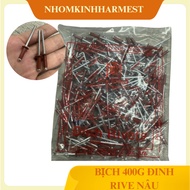 400g bag of xingfa BROWN Rive Nails, All Sizes: 3x10 / 3x12 / 4x10 / 4x12 Used for Corrugated Iron R