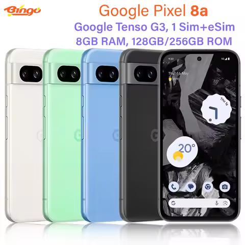 Google Pixel 8a 5G 128GB/256GB 8GB RAM 6.1" Google Tensor G3 64MP&13MP NFC e-Sim Unlocked Original C