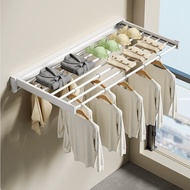 [in stock] Invisible wall-mounted multifunctional folding clothes rack, no drilling required, for in