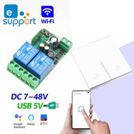 WENQIA Ewelink WiFi Autogate 2 Channel Smart Controller 2.4GHZ 86 size wireless wall panel switch fo