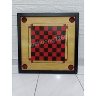 Mini Carrom Board【Carrom+Draught】 with Carrom Women 2IN1 Game Board Indoor Game Middle Size