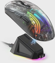 ATTACK SHARK | ATTACK SHARK X2 Pro Wireless Triple Mode Transparent Shell Gaming Mouse RGB Rechargea