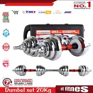 Dumble set 20kg alat olaraga gym fitnes