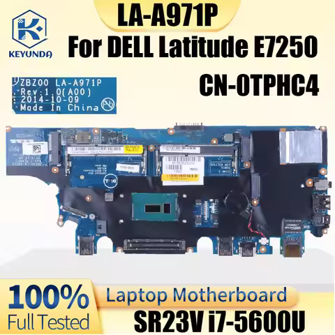LA-A971P For DELL Latitude E7250 7250 Notebook Mainboard CN-0TPHC4 0TPHC4 TPHC4 With SR23V i7-5600U 