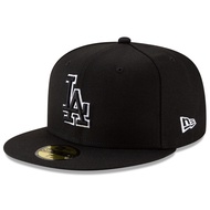 New Era MLB 59FIFTY Black White Outline Authentic Collection Fitted On Field Game Cap Hat