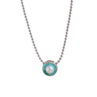 MUMU Pearl Button Charm Necklace