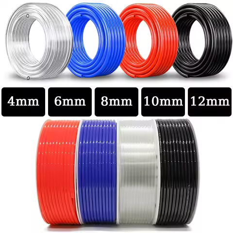 10m/20m/50m/100m Pneumatic Air Hose Plastic Tube 4mm 6mm 8mm 10mm 12mm Pipe Line Hose Tube Pneumatic
