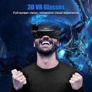 Full-Screen Virtual Reality 3D Glasses VR Set 3D Virtual Reality Goggles Adjustable with Gamepad