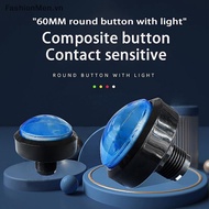 F&M 1Pc 60mm Arcade Buttons Big Round LED Illuminated With Microswitch For DIY Arcade Game Machine P