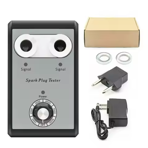 Car Spark Plug Tester 12V Vehicle Motorcycle Ignition Coil Tester Dual Hole Spark Plug Diagnostic To