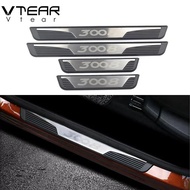 Vtear For Peugeot 3008 3008GT Car Door Sill Scuff Plate Trim stainless steel Protector Plates Interi