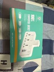 英規一開四擴充插座 萬能孔 獨立開關 USB+Type-C 香港插頭/🔌英規插頭一開四轉換插座（萬能孔，帶USB+Type-C，獨立開關）