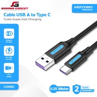 VENTION CORBC Kabel Data USB 2.0 to Type C Fast Charging 5A Fast Charging Support SPC Qualcomm QC 25