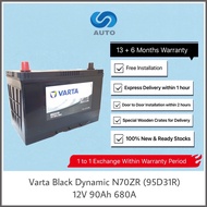 Varta N70ZR (95D31R) Black Dynamic Car Battery [UP TO 7 MONTHS WARRANTY!!!] (MADE IN KOREA)[Free Ins