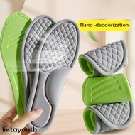 4PCS Soft Memory Foam Insoles for Shoes Men Women Deodorant Absorb-Sweat Massage Sport Insole Feet O