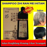 Zhi Ran Mei Shampoo Herbal Cat Rambut Sin Hair Penutup Uban Praktis